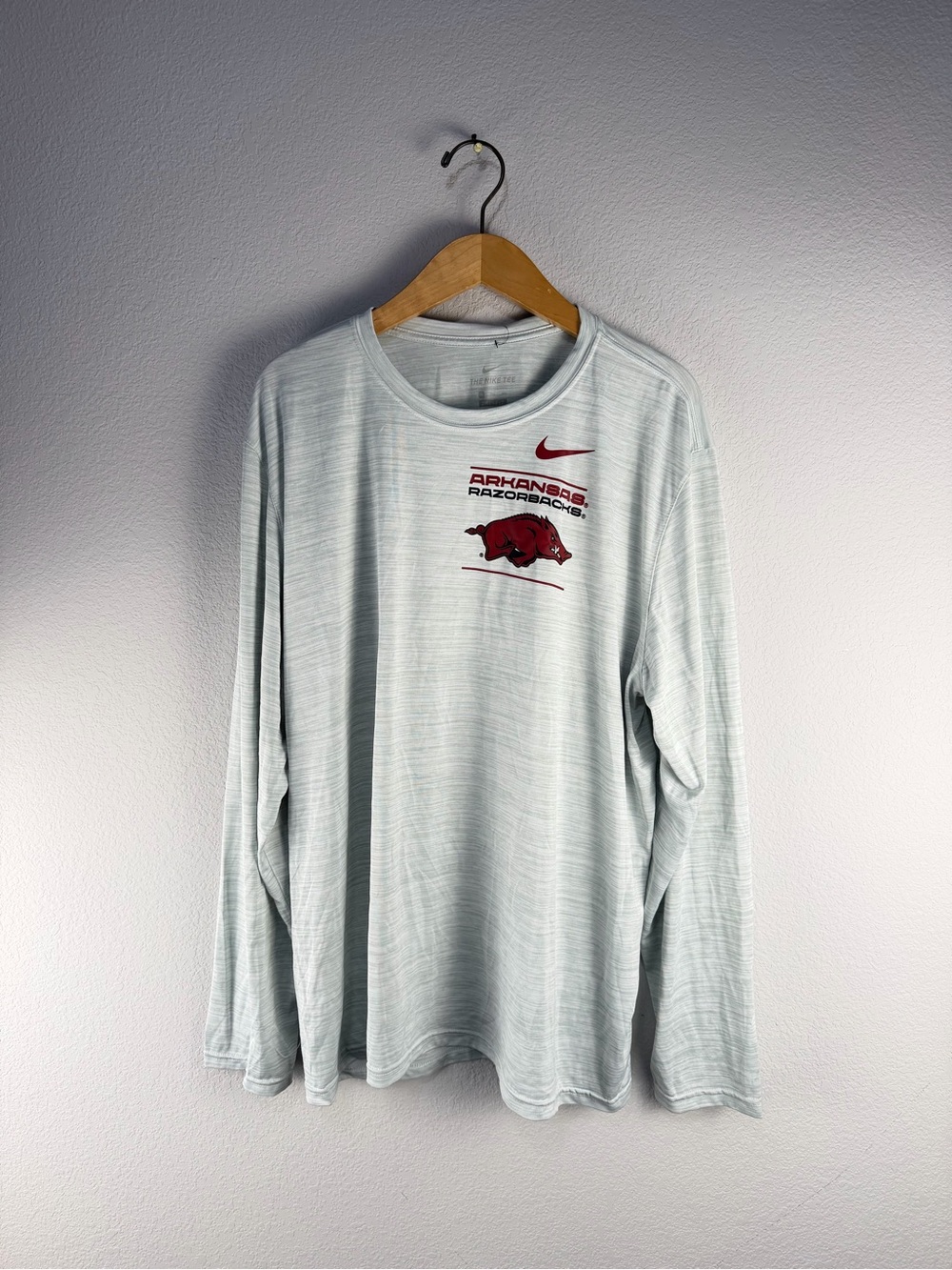 Nike Dri-Fit Arkansas Razorbacks Long Sleeve Performance Shirt Sz XXL